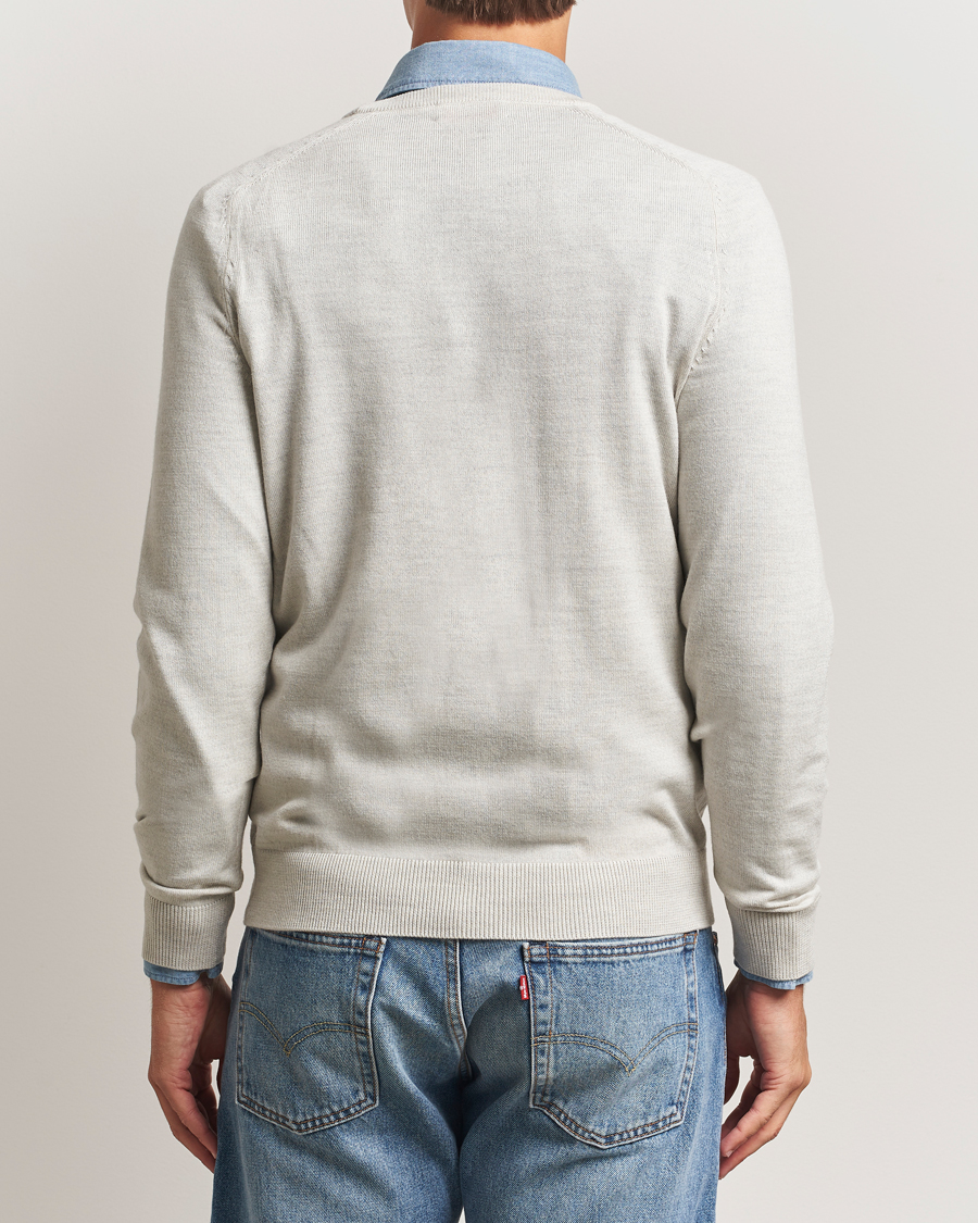 Heren | Truien | Morris | Merino O-Neck Off White