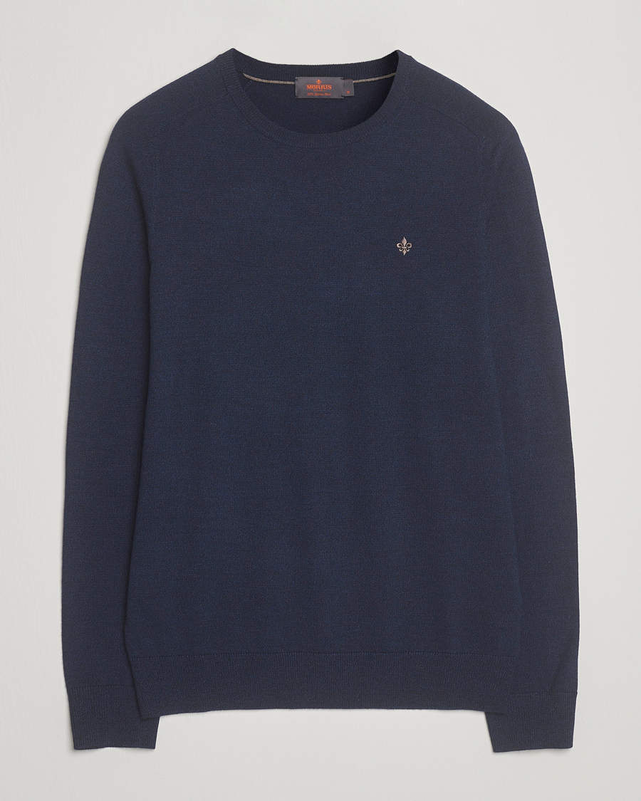 Homme | Pulls Et Tricots | Morris | Merino O-Neck Dark Blue