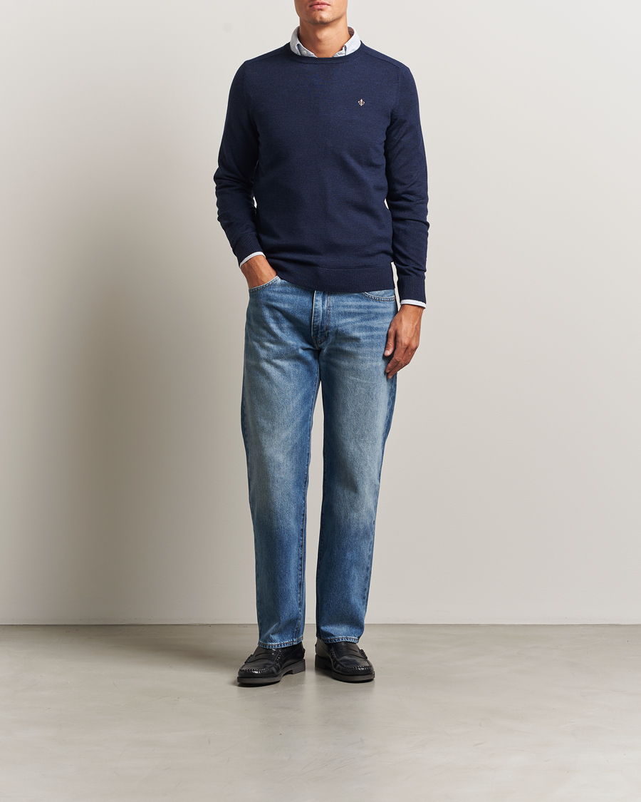 Homme | Pulls Et Tricots | Morris | Merino O-Neck Dark Blue