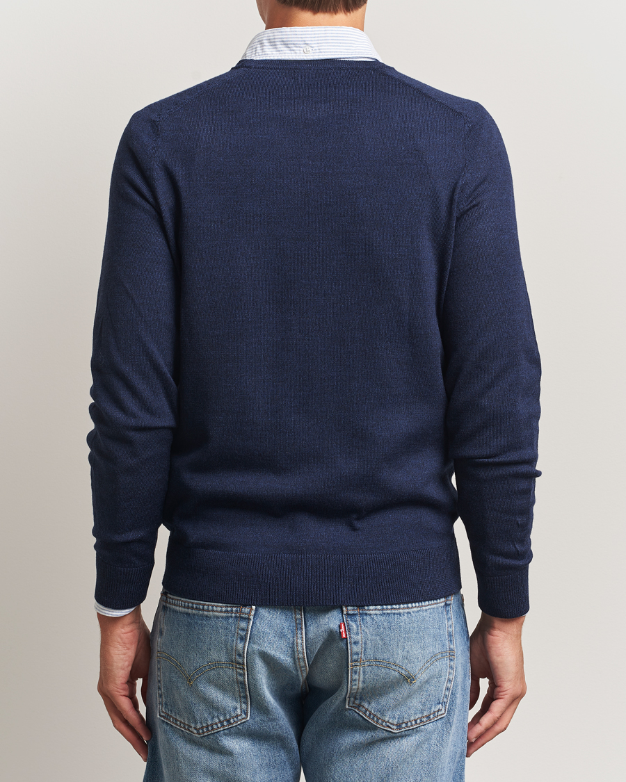 Homme | Pulls Et Tricots | Morris | Merino O-Neck Dark Blue