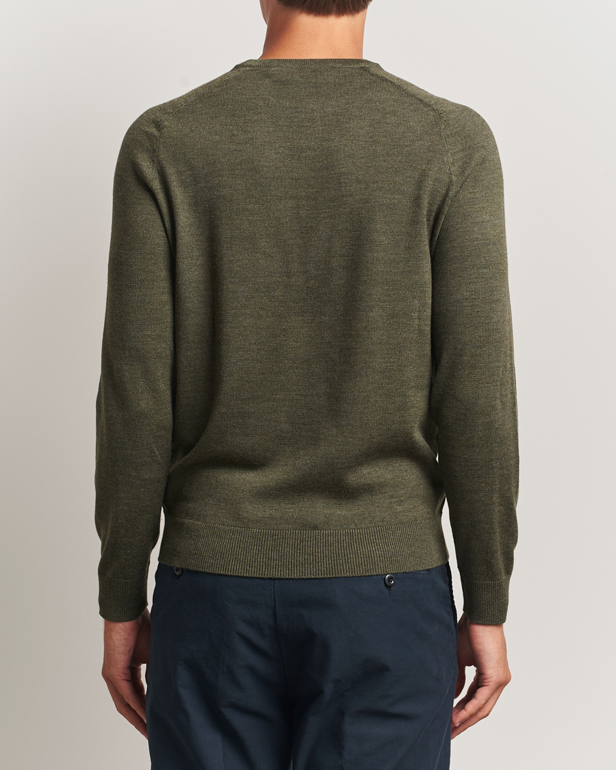 Heren | Truien | Morris | Merino O-Neck Olive