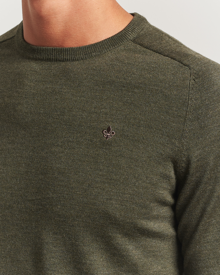 Heren | Truien | Morris | Merino O-Neck Olive