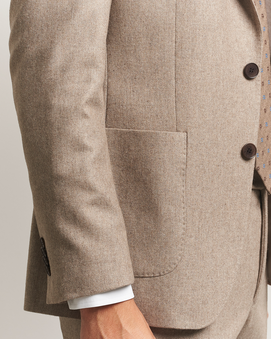 Heren | Blazers | Morris | Flannel Wool Blazer Khaki