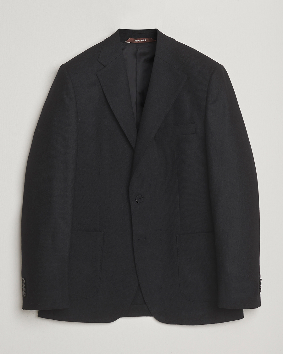 Homme | Blazers | Morris | Flannel Wool Blazer Black