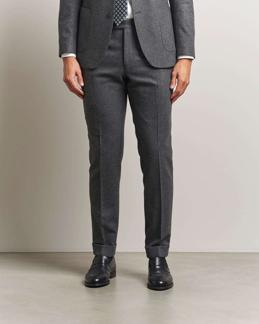 Heren | Broeken | Morris | Jack Flannel Trousers Grey