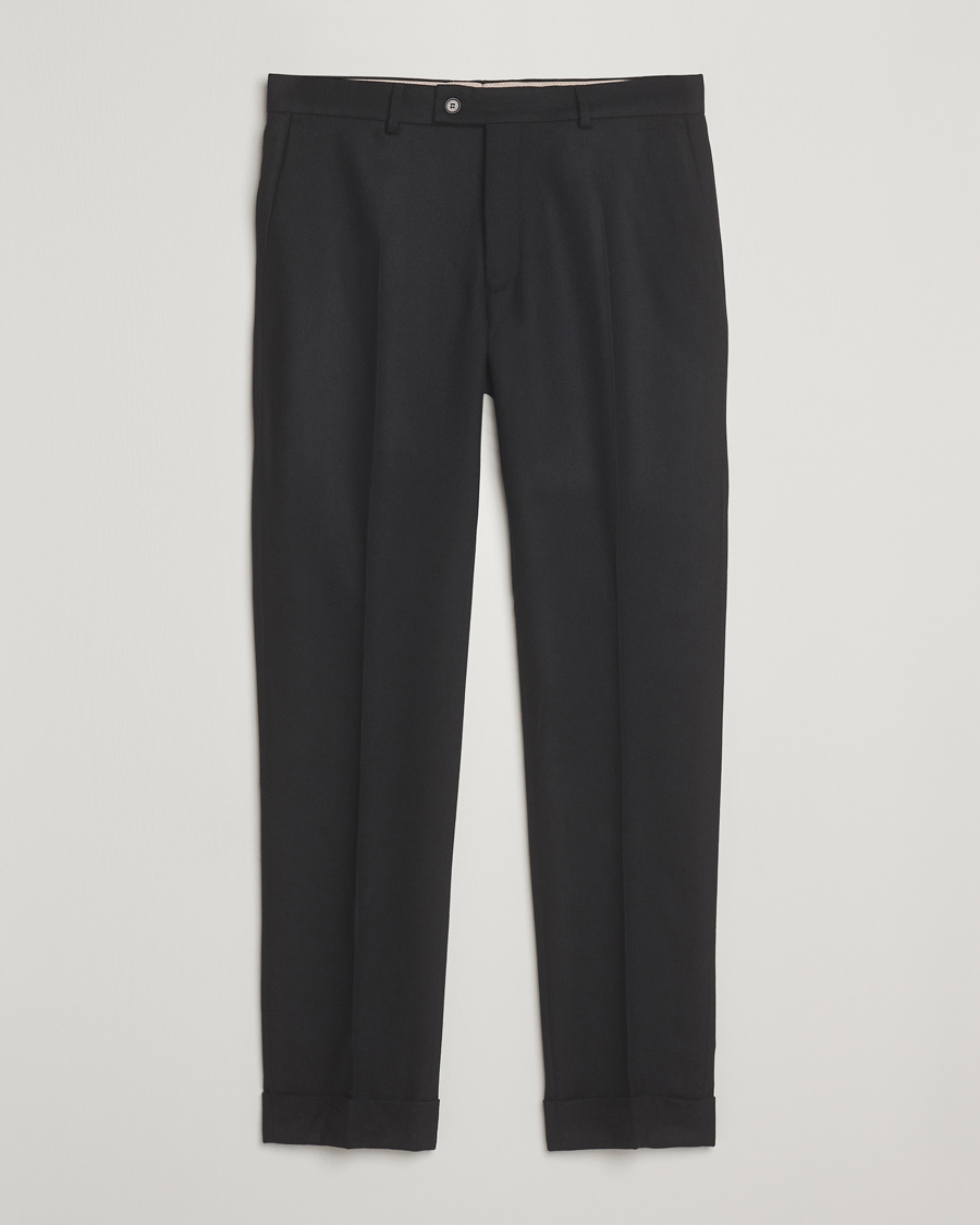 Heren | Broeken | Morris | Jack Flannel Trousers Black