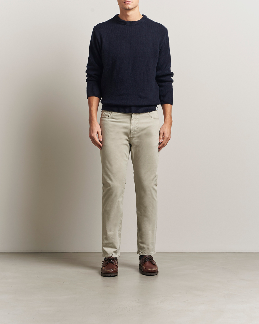 Heren | Broeken | Morris | James Brushed 5-Pocket Pants Khaki