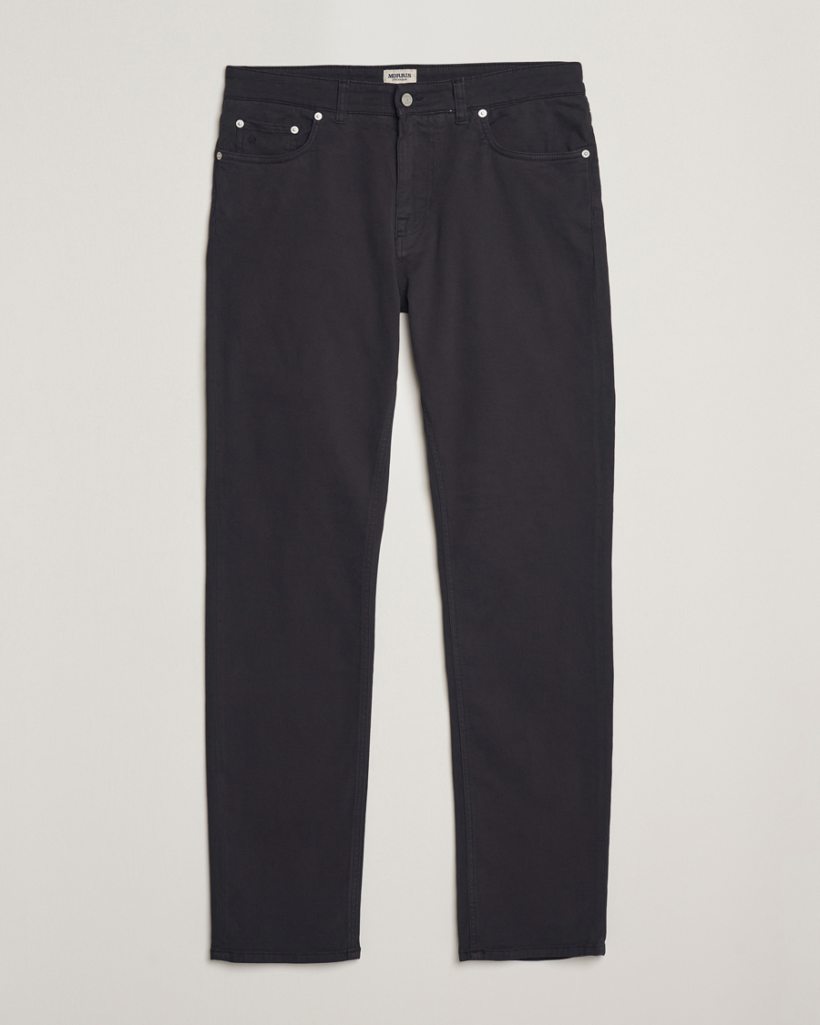 Heren | Broeken | Morris | James Brushed 5-Pocket Pants Blue