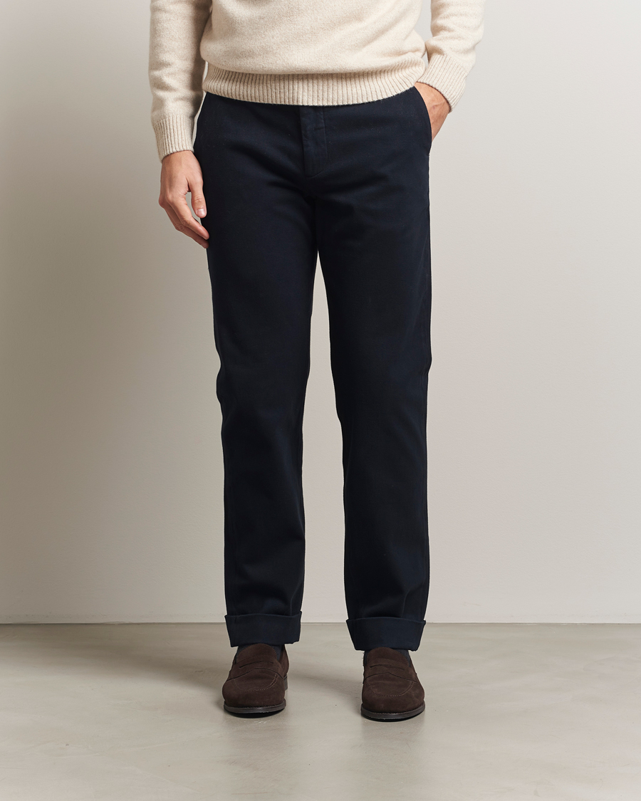 Heren | Broeken | Morris | Jack Soft Twill Trousers Blue