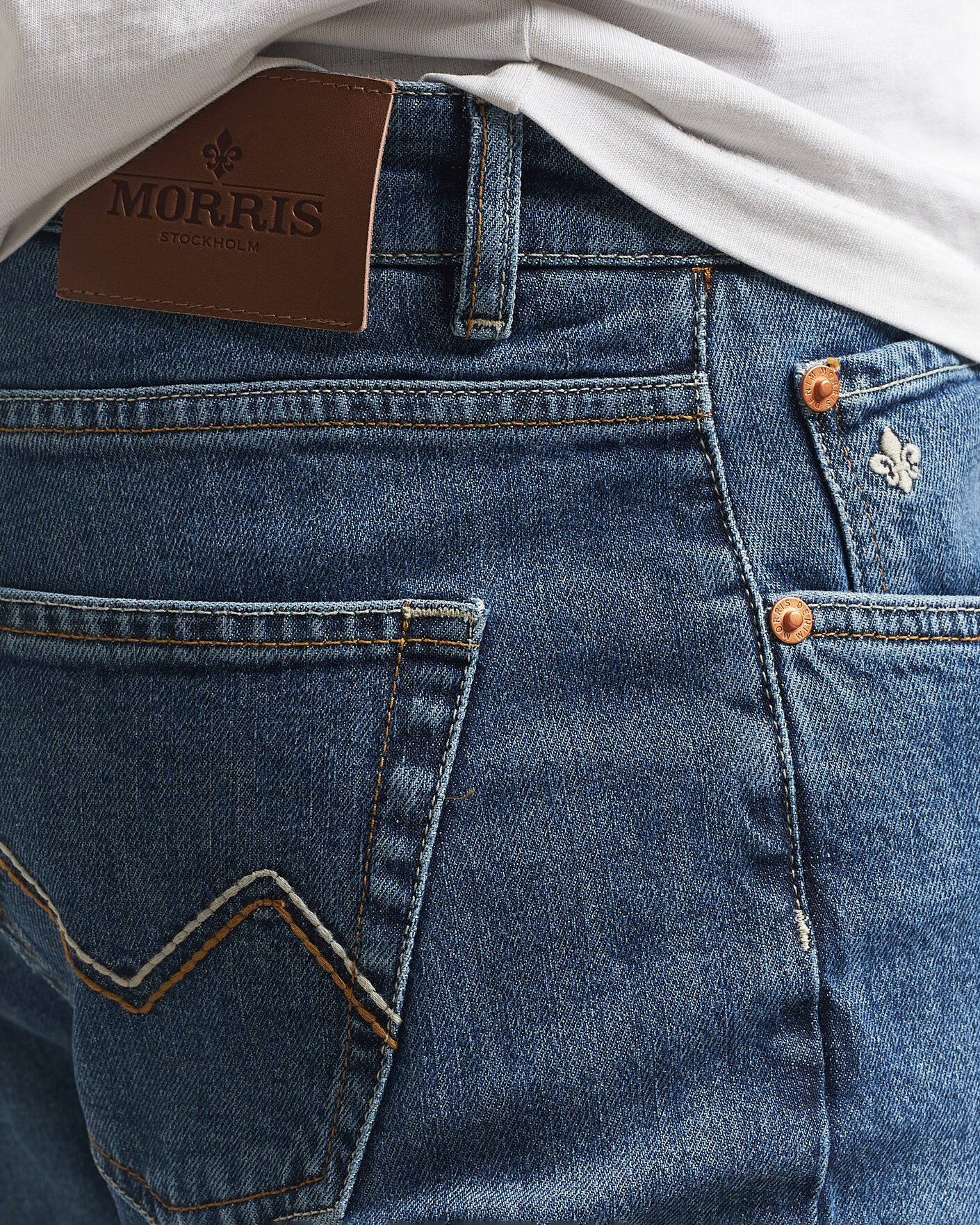 Heren | Jeans | Morris | Steve Stretch Jeans One Year Wash