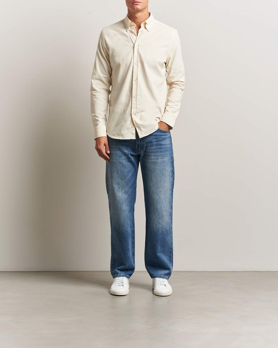 Heren | Overhemden | Morris | Douglas Corduroy Shirt Off White