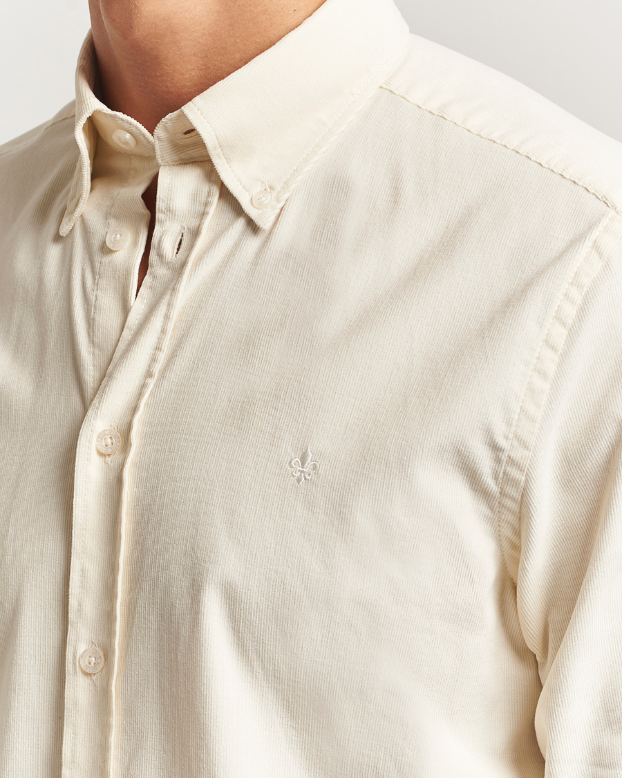 Heren | Overhemden | Morris | Douglas Corduroy Shirt Off White