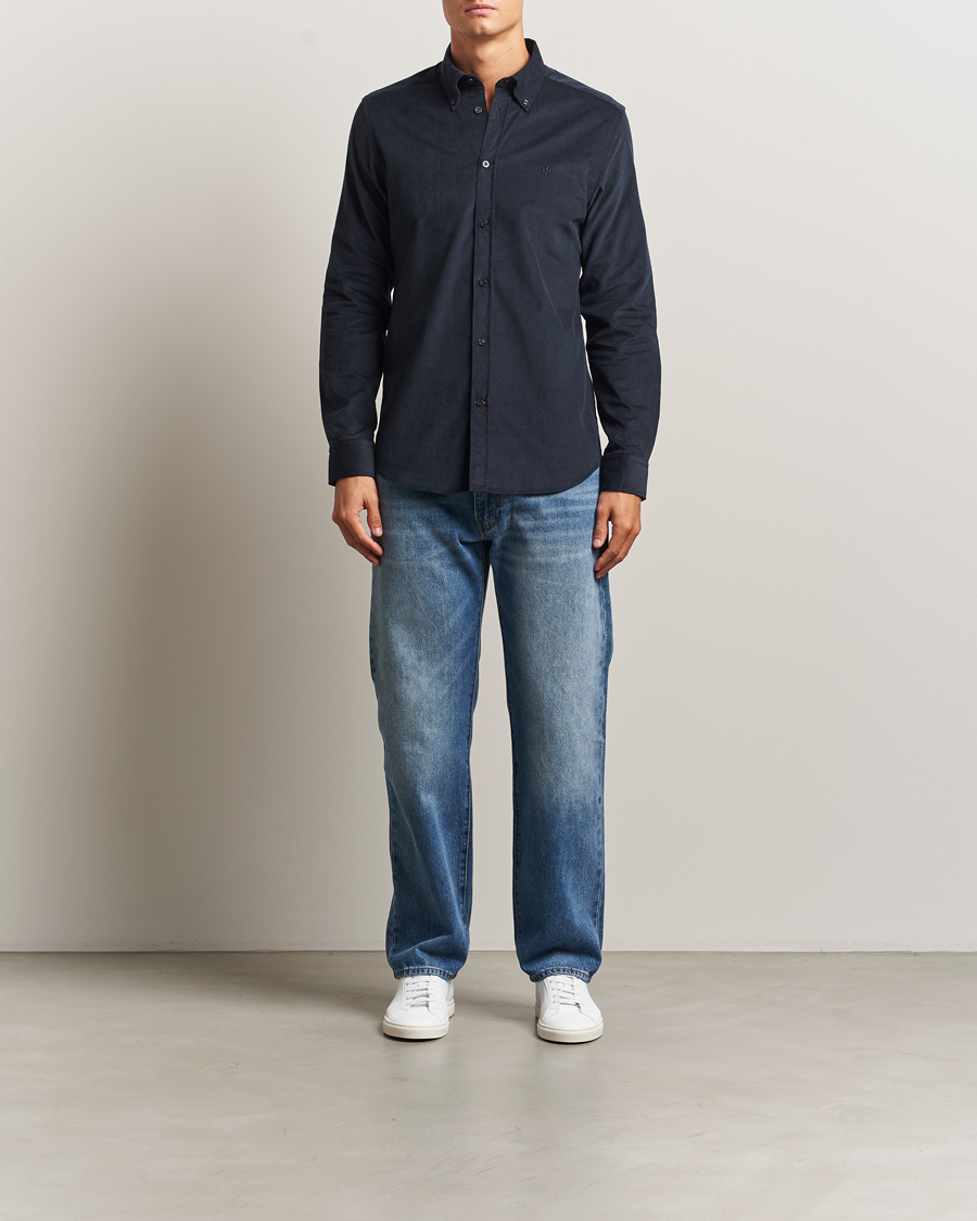 Heren | Overhemden | Morris | Douglas Corduroy Shirt Navy