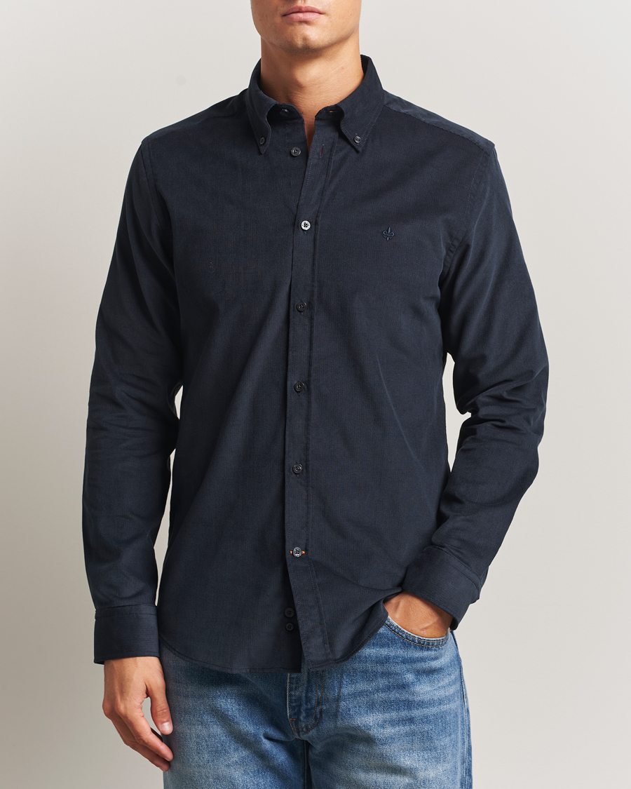 Heren | Overhemden | Morris | Douglas Corduroy Shirt Navy