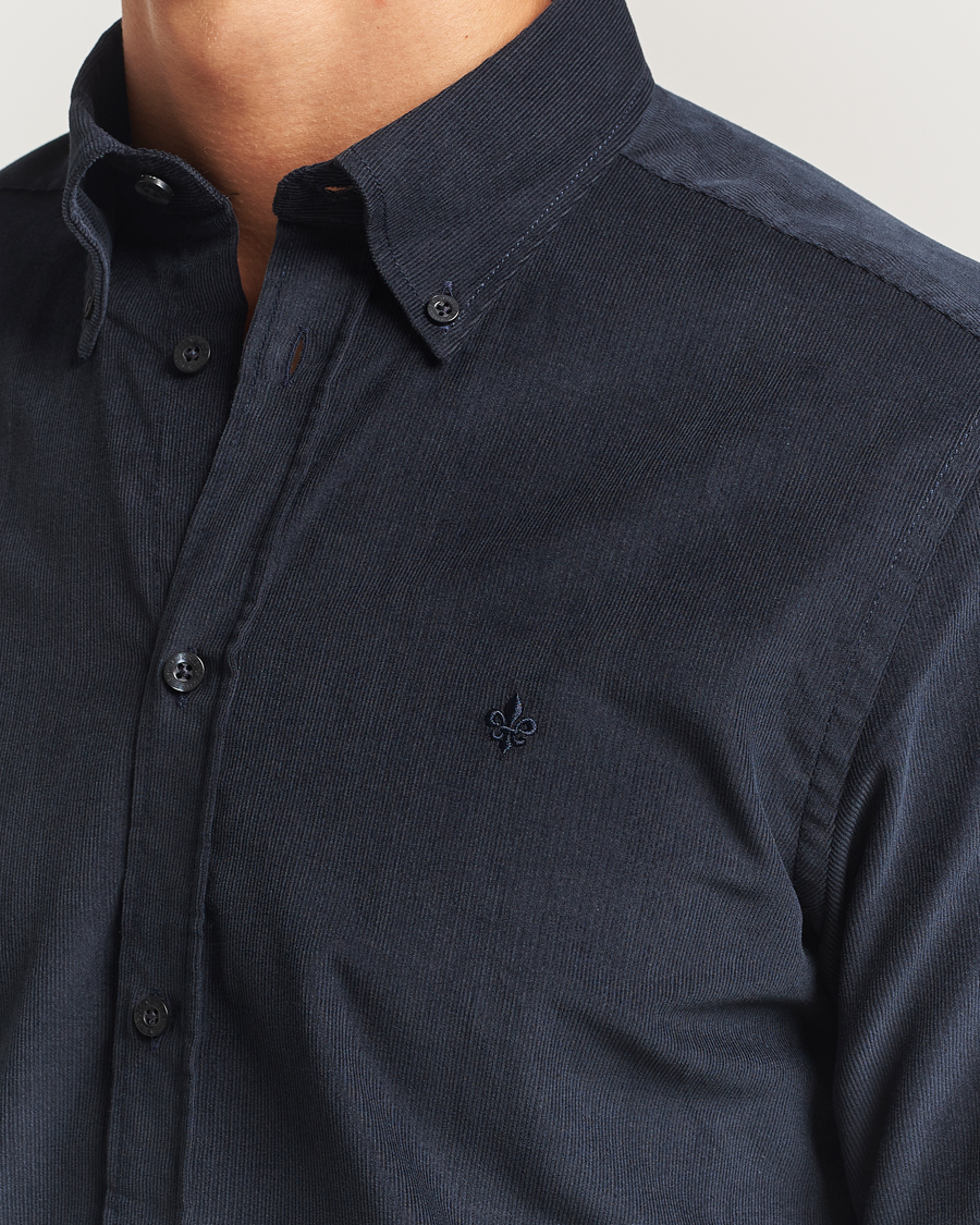 Heren | Overhemden | Morris | Douglas Corduroy Shirt Navy