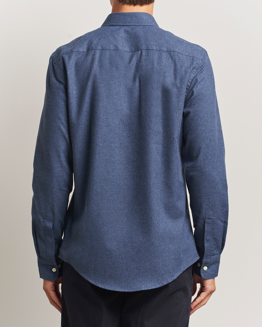 Heren | Overhemden | Morris | Watts Flannel Shirt Navy