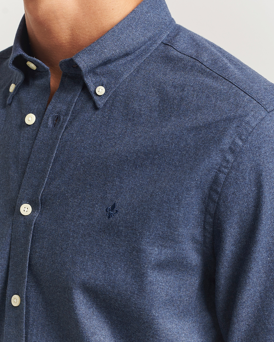 Heren | Overhemden | Morris | Watts Flannel Shirt Navy