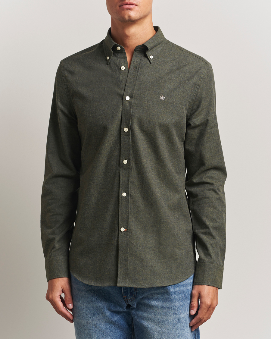 Homme | Chemises | Morris | Watts Flannel Shirt Olive