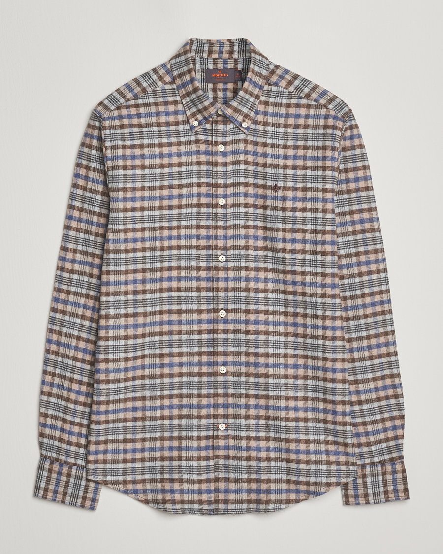 Heren | Overhemden | Morris | Flannel Check Shirt Brown