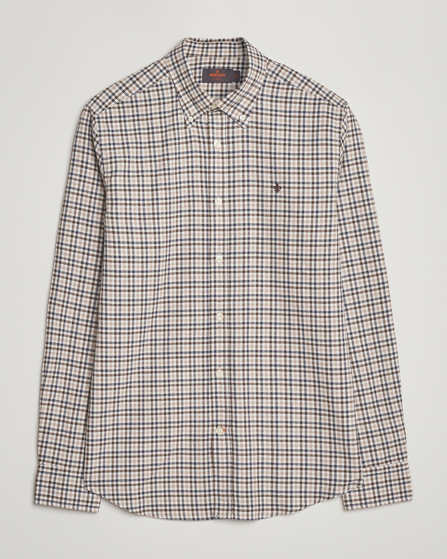 Homme | Chemises | Morris | Watts Flannel Check Shirt Brown
