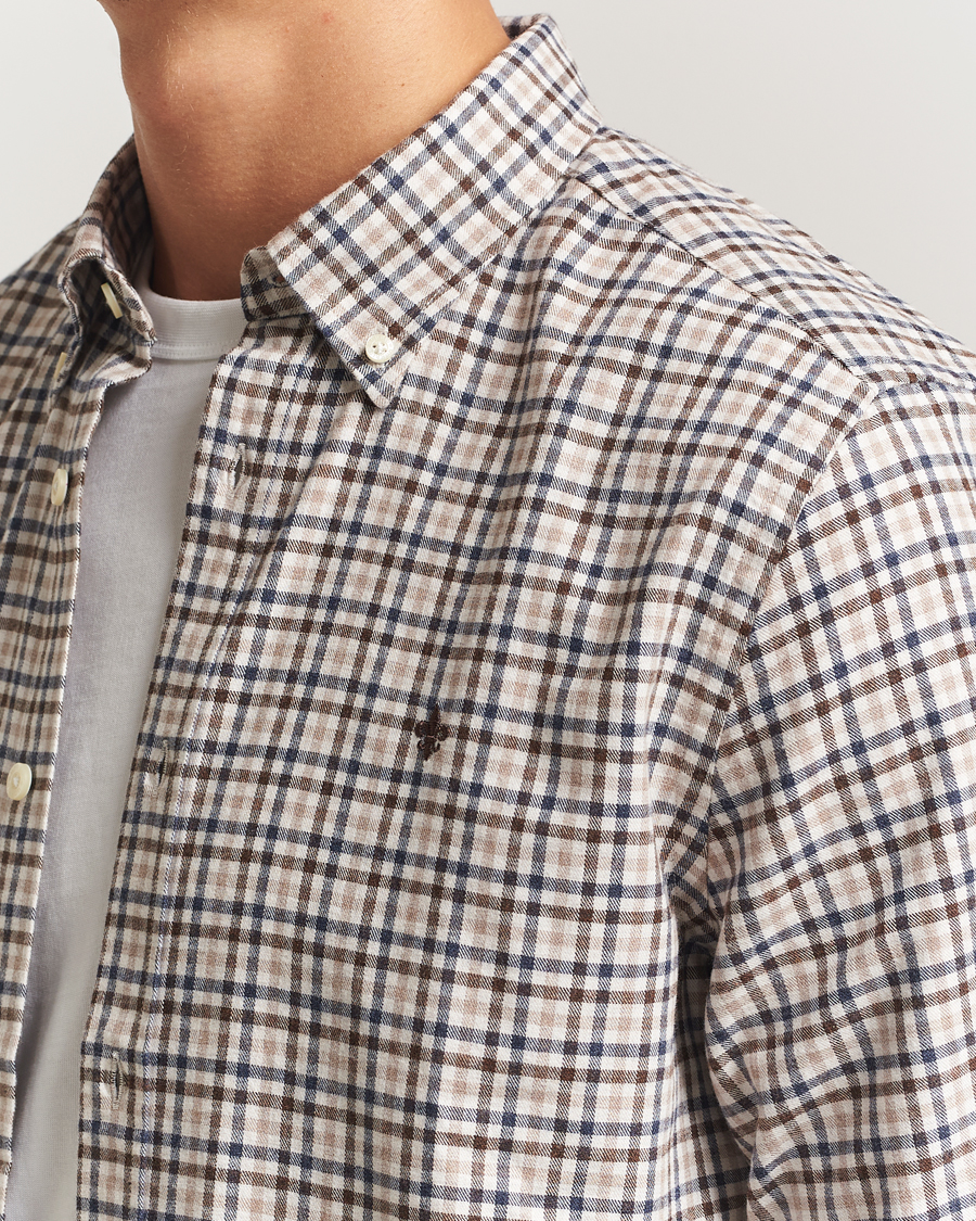 Homme | Chemises | Morris | Watts Flannel Check Shirt Brown