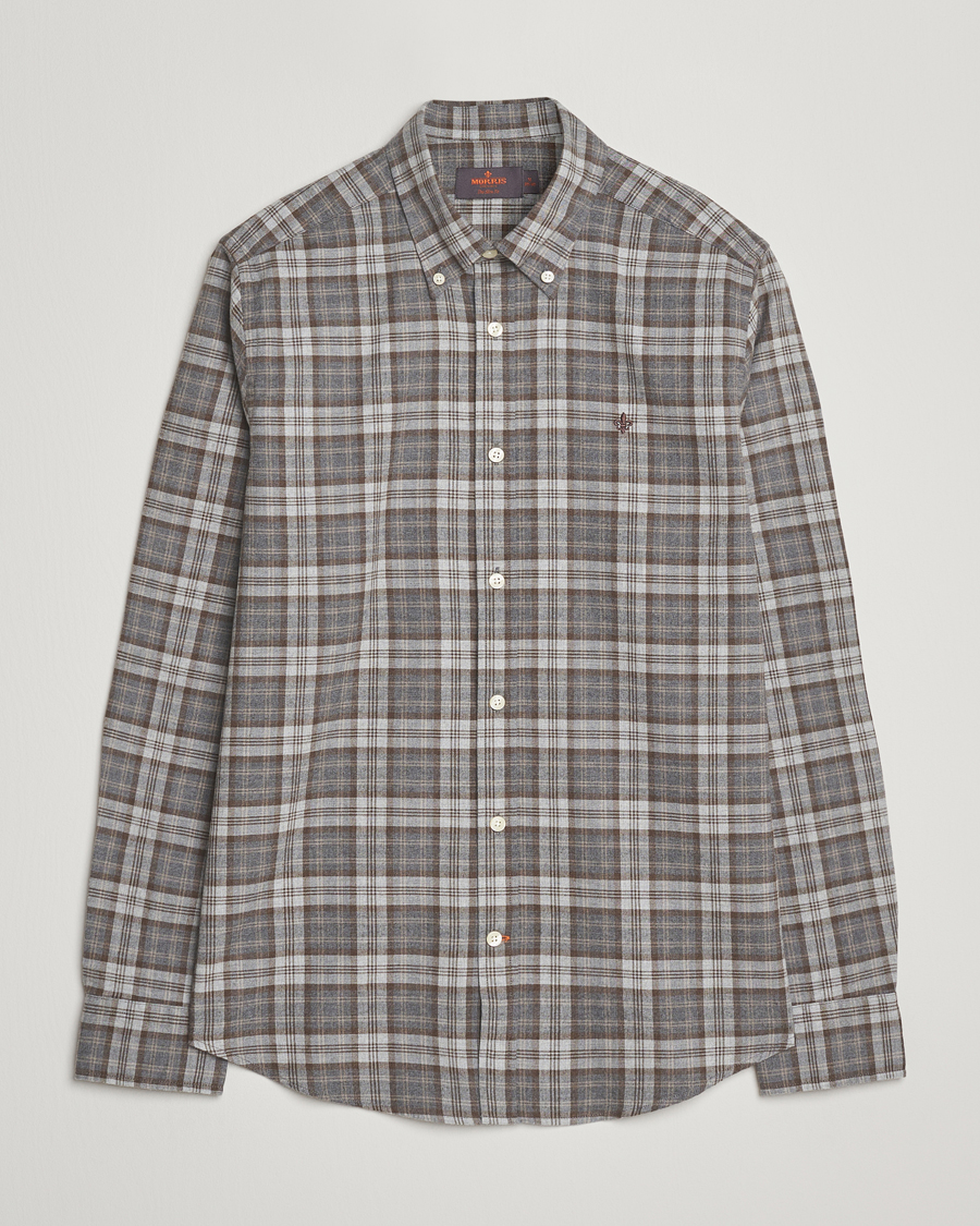 Homme | Chemises | Morris | Watts Flannel Check Shirt Grey