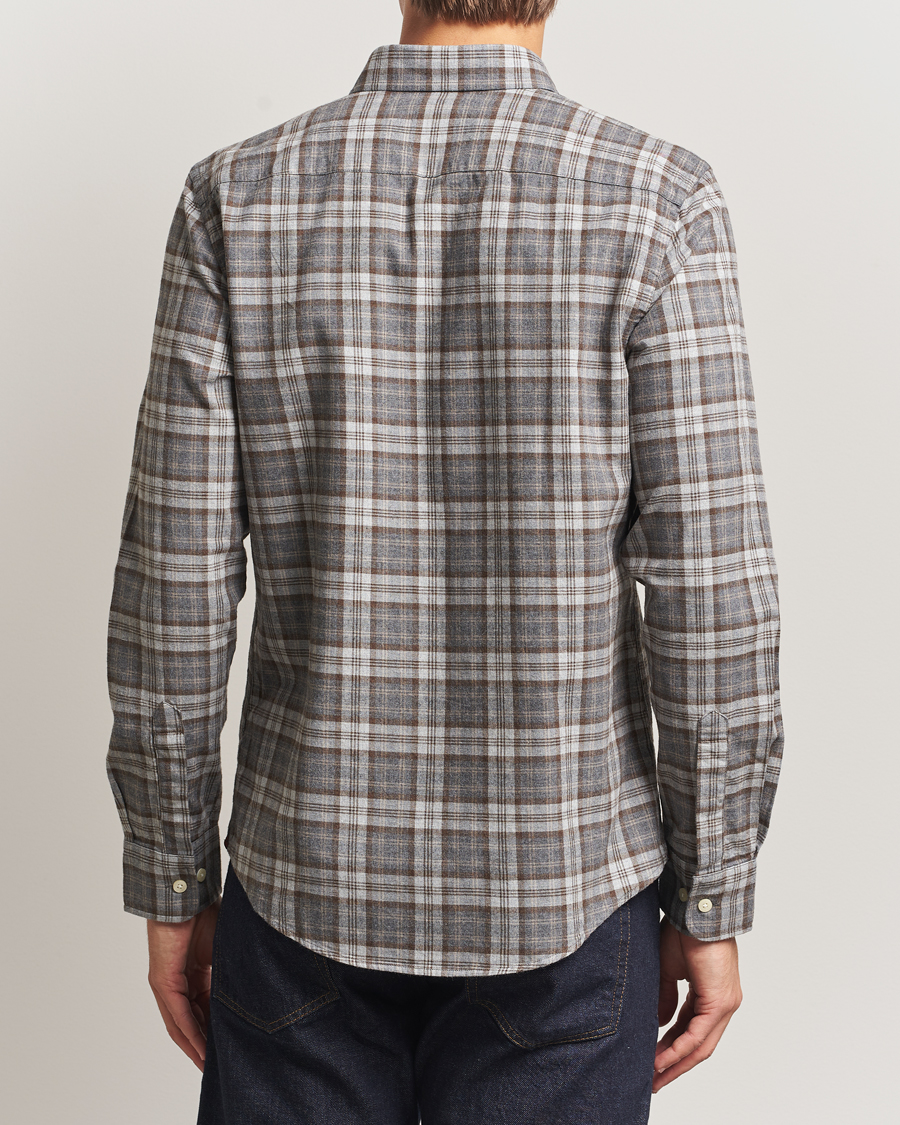 Homme | Chemises | Morris | Watts Flannel Check Shirt Grey