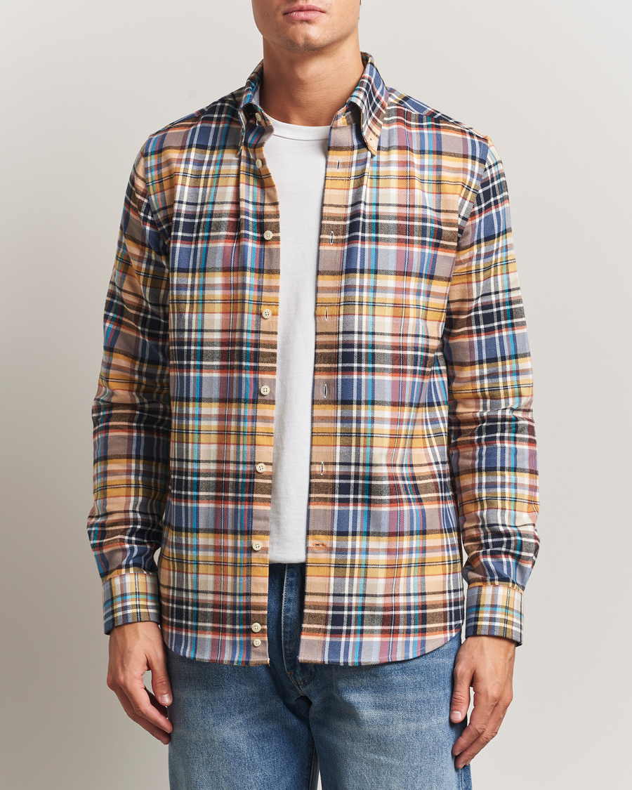 Homme | Chemises | Morris | Happy Tartan Check Shirt Yellow