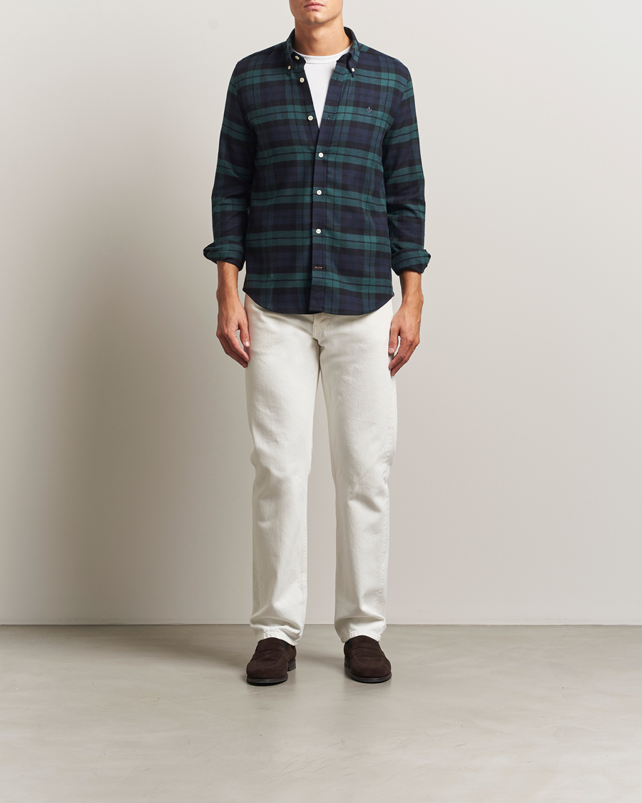 Homme | Chemises | Morris | Soft Twill Tartan Shirt Navy