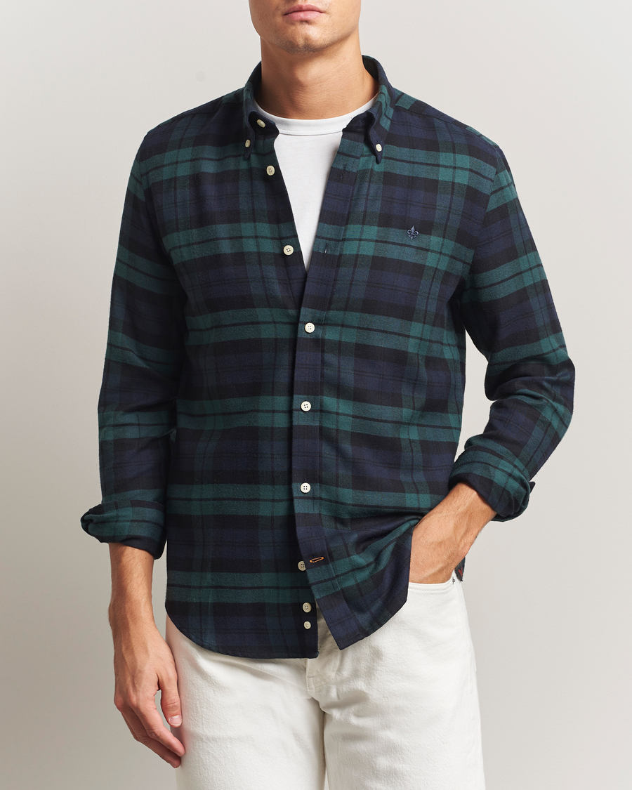 Homme | Chemises | Morris | Soft Twill Tartan Shirt Navy