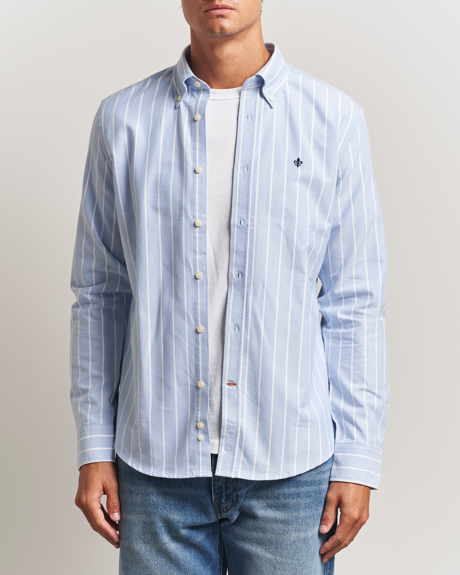 Homme | Chemises | Morris | Douglas Oxford Striped Shirt Light Blue