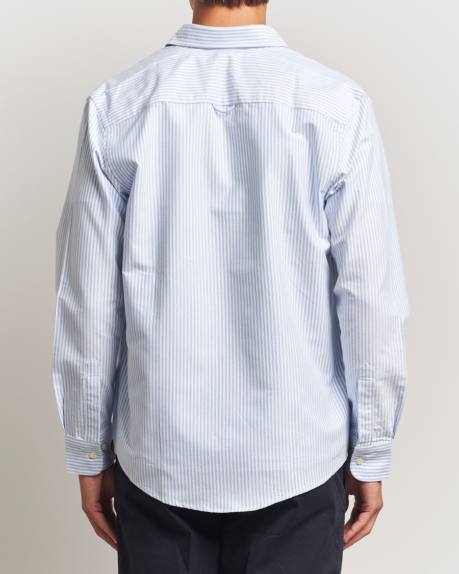Heren | Overhemden | Morris | Club Oxford Striped Pocket Shirt Blue