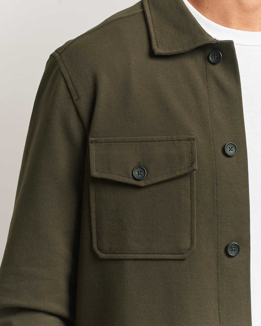 Homme | Chemises | Morris | Andrew Jersey Overshirt Brown