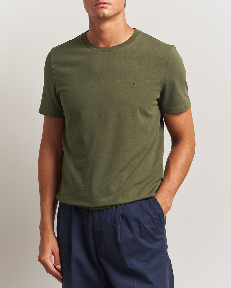 Heren | T-shirts | Morris | James Crew Neck T-Shirt Olive