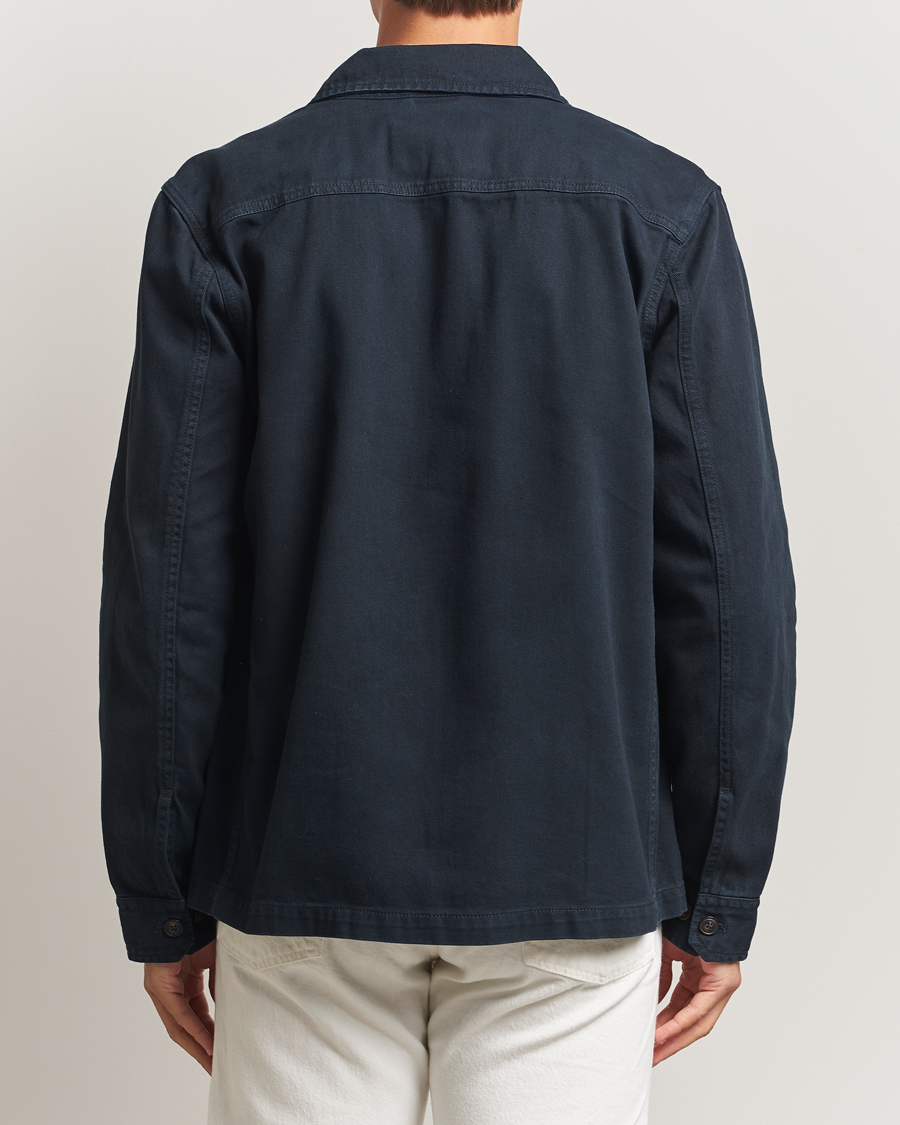 Heren | Overhemden | Morris | Alain Twill Shirt Jacket Old Blue