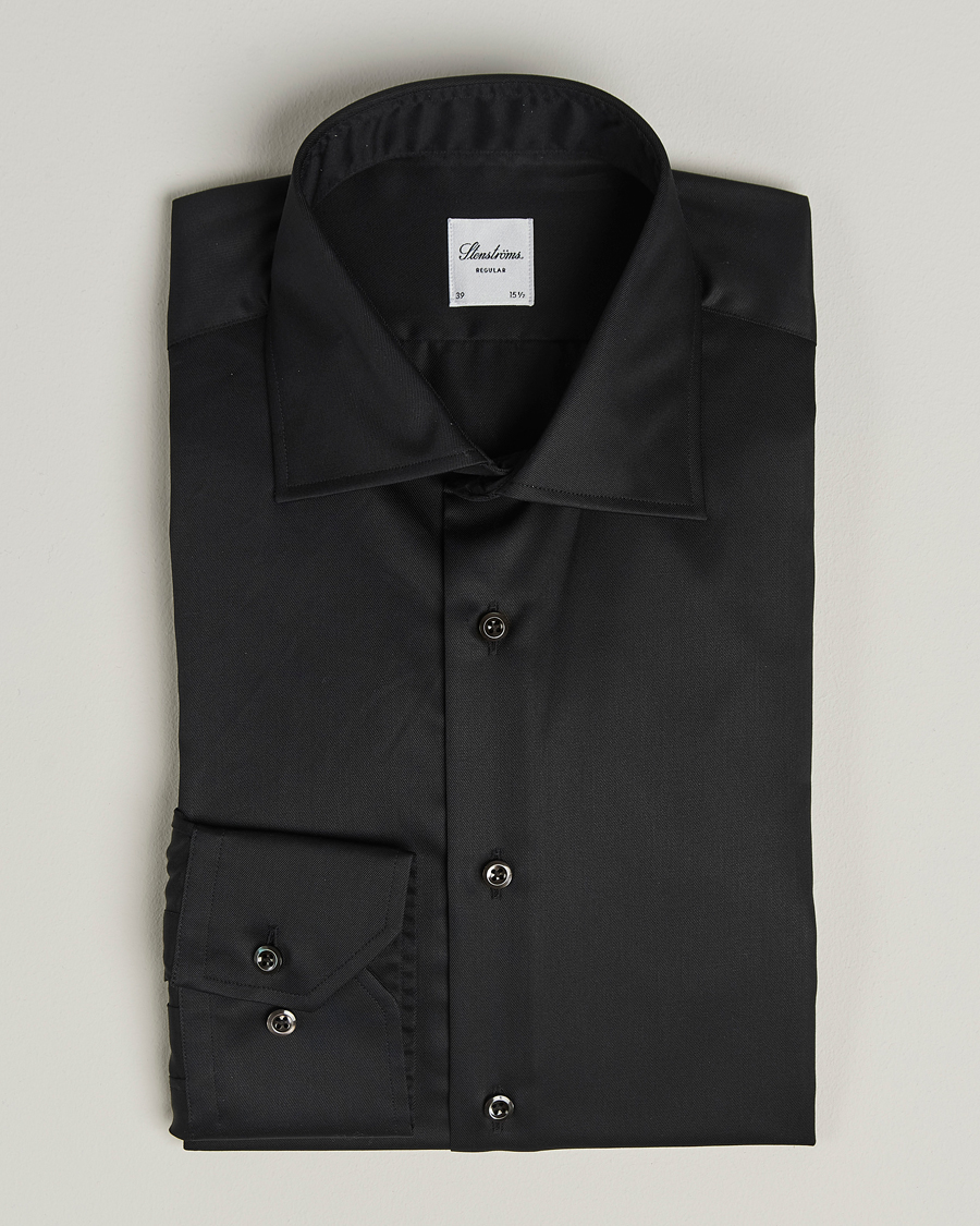 Heren | Overhemden | Stenströms | Regular Fit Shirt Black