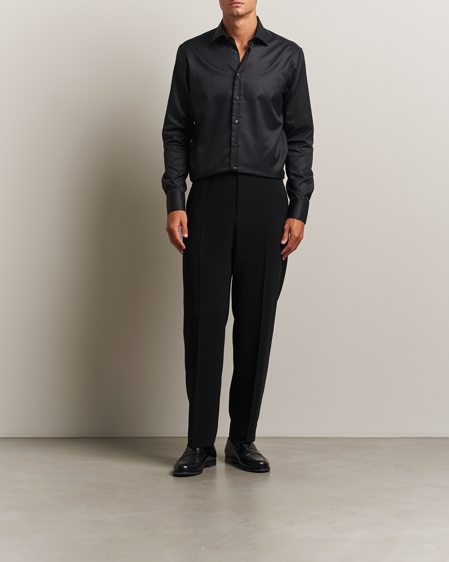 Heren | Overhemden | Stenströms | Regular Fit Shirt Black