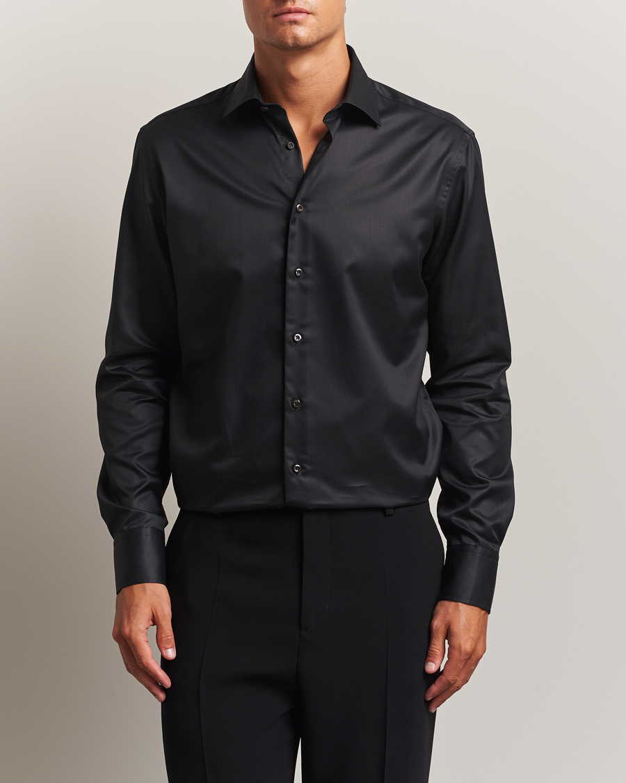 Heren | Overhemden | Stenströms | Regular Fit Shirt Black