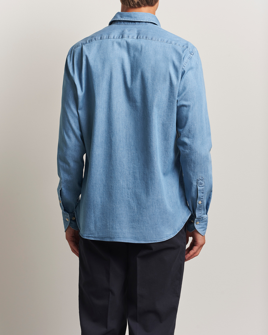 Heren | Overhemden | Stenströms | Regular Fit Garment Washed Shirt Light Denim