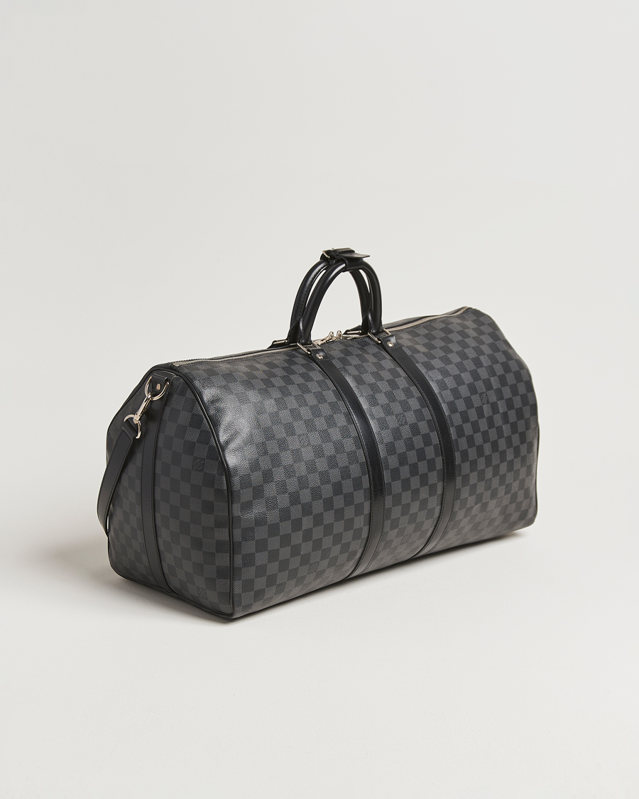 Homme | Pre-Owned & Vintage Bags | Louis Vuitton Pre-Owned | Keepall Bandoulière 55 Damier Graphite