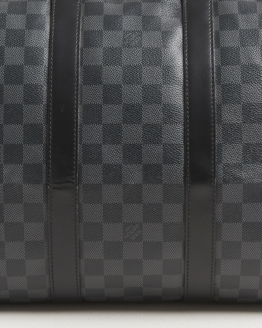 Heren | Pre-Owned & Vintage Bags | Louis Vuitton Pre-Owned | Keepall Bandoulière 45 Damier Graphite
