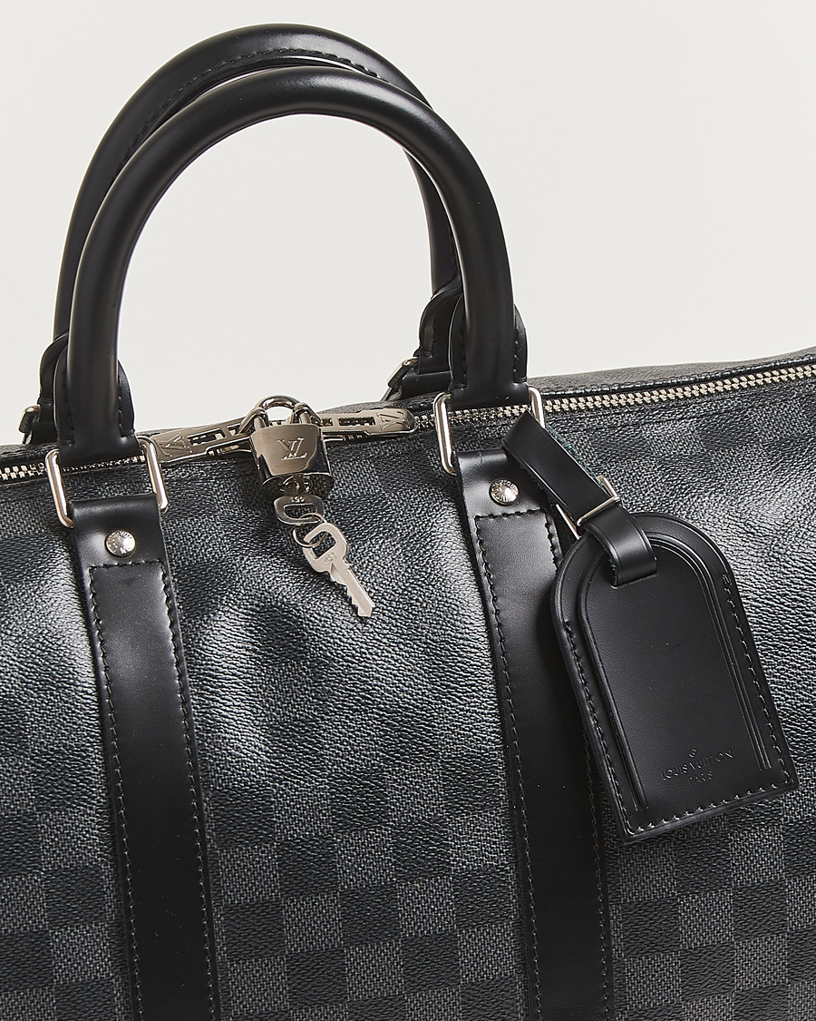 Heren | Pre-Owned & Vintage Bags | Louis Vuitton Pre-Owned | Keepall Bandoulière 45 Damier Graphite