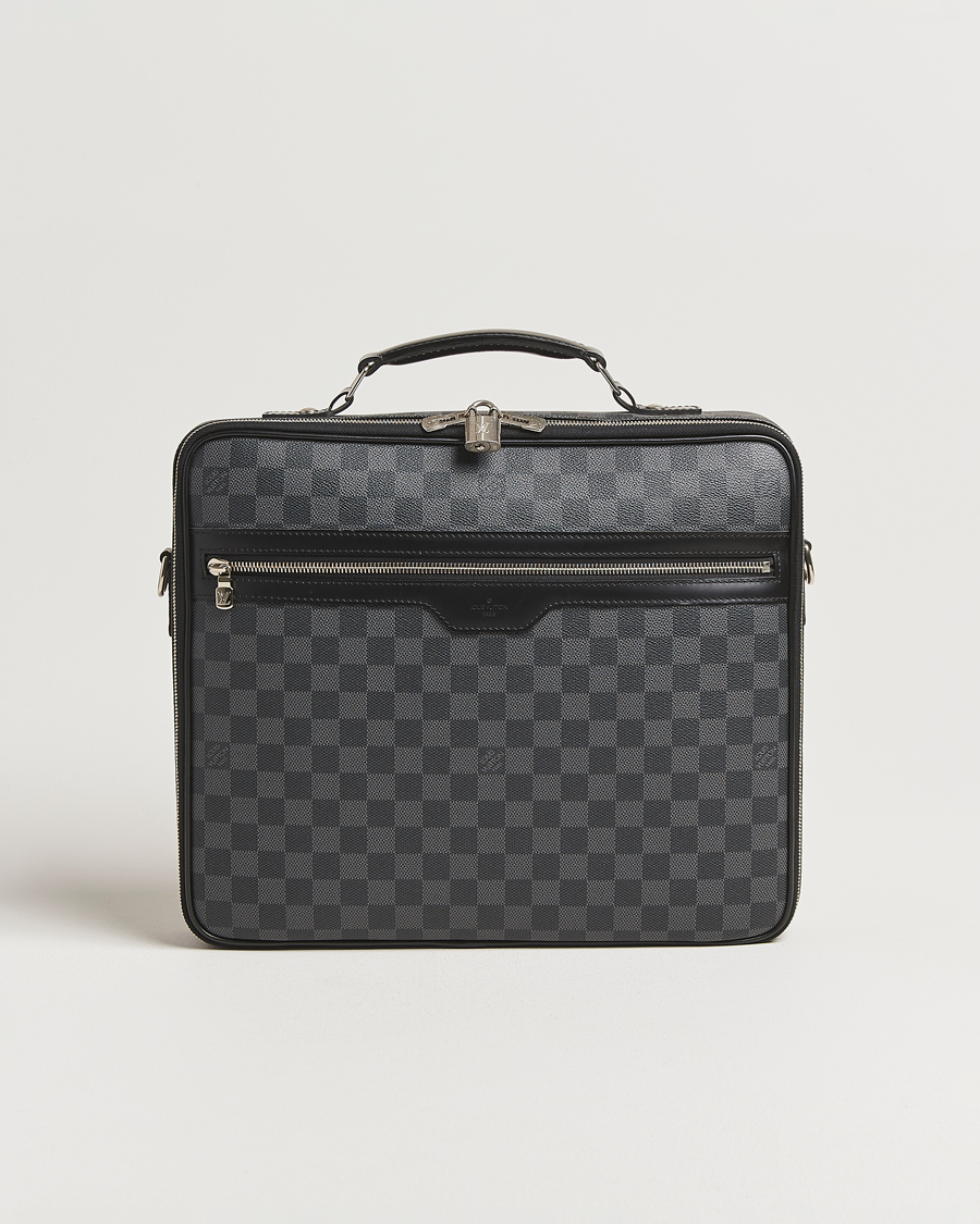 Heren | Pre-Owned & Vintage Bags | Louis Vuitton Pre-Owned | Steve Briefcase Damier Graphite