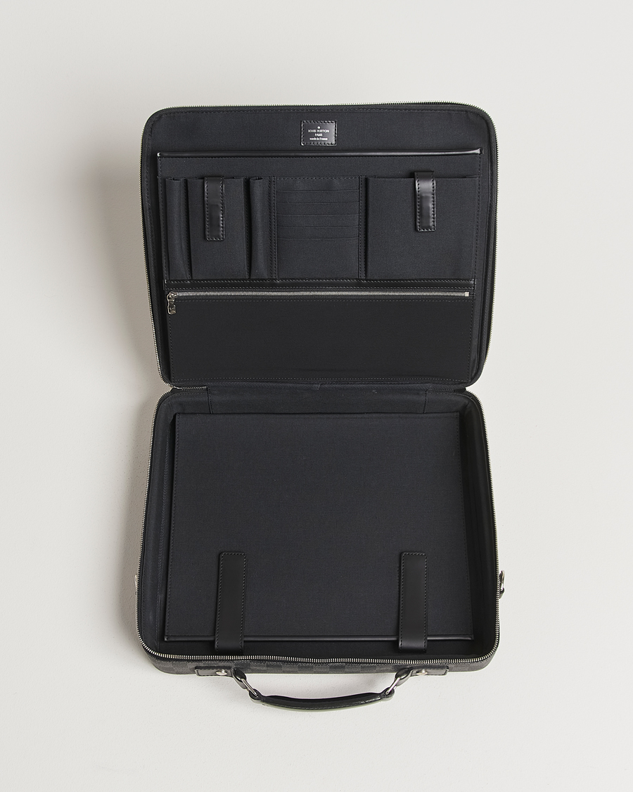 Heren | Pre-Owned & Vintage Bags | Louis Vuitton Pre-Owned | Steve Briefcase Damier Graphite