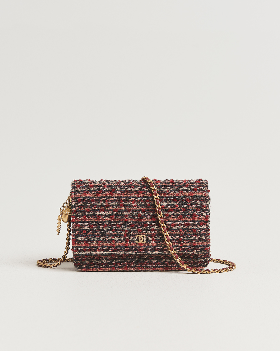 Heren | Pre-Owned & Vintage Bags | Chanel Pre-Owned | Tweed Wallet On Chain Red