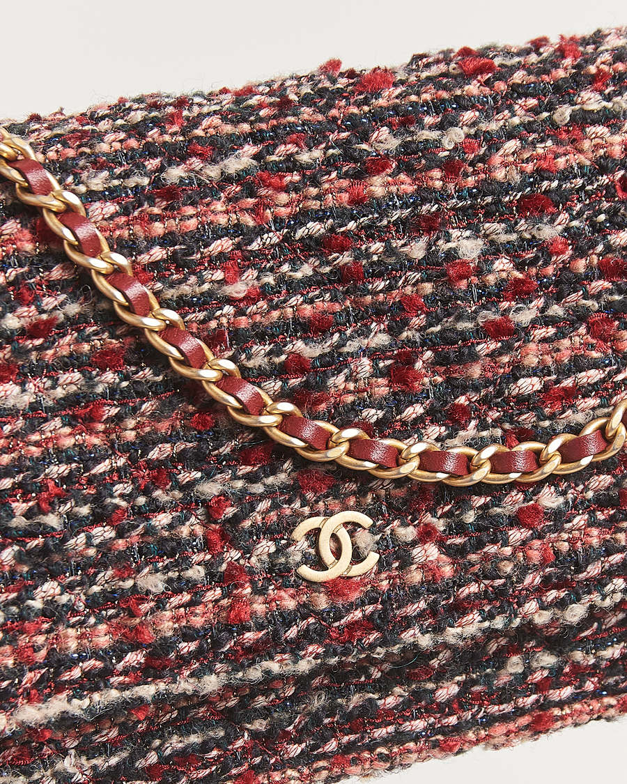 Heren | Pre-Owned & Vintage Bags | Chanel Pre-Owned | Tweed Wallet On Chain Red