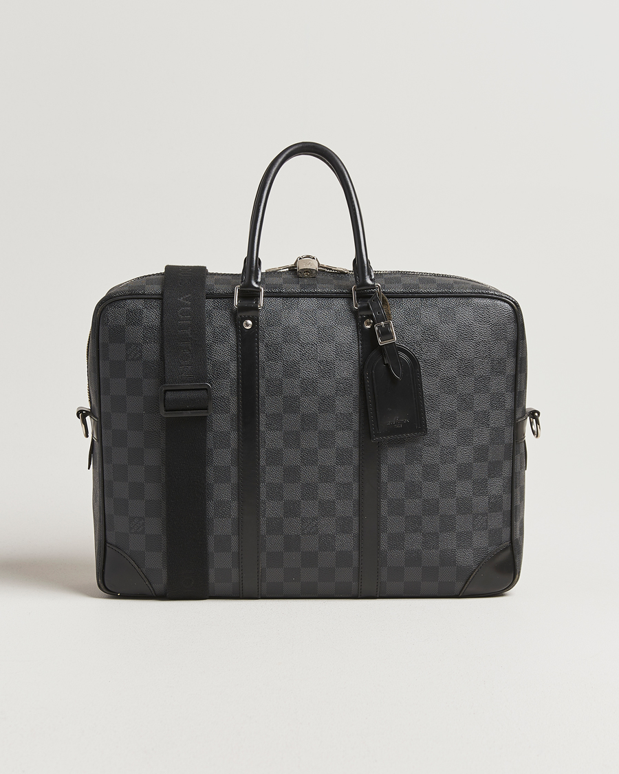 Heren | Pre-Owned & Vintage Bags | Louis Vuitton Pre-Owned | Porte Document Voyager Damier Graphite