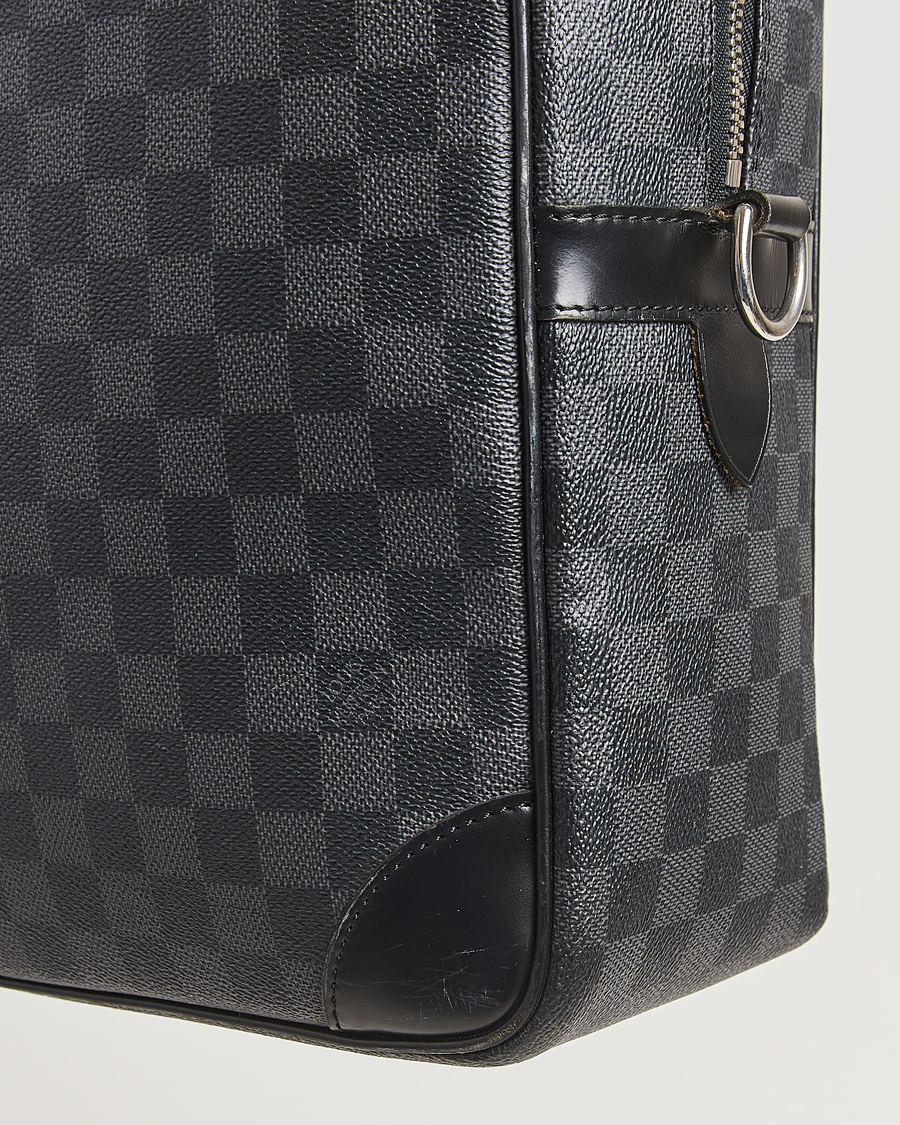 Heren | Pre-Owned & Vintage Bags | Louis Vuitton Pre-Owned | Porte Document Voyager Damier Graphite