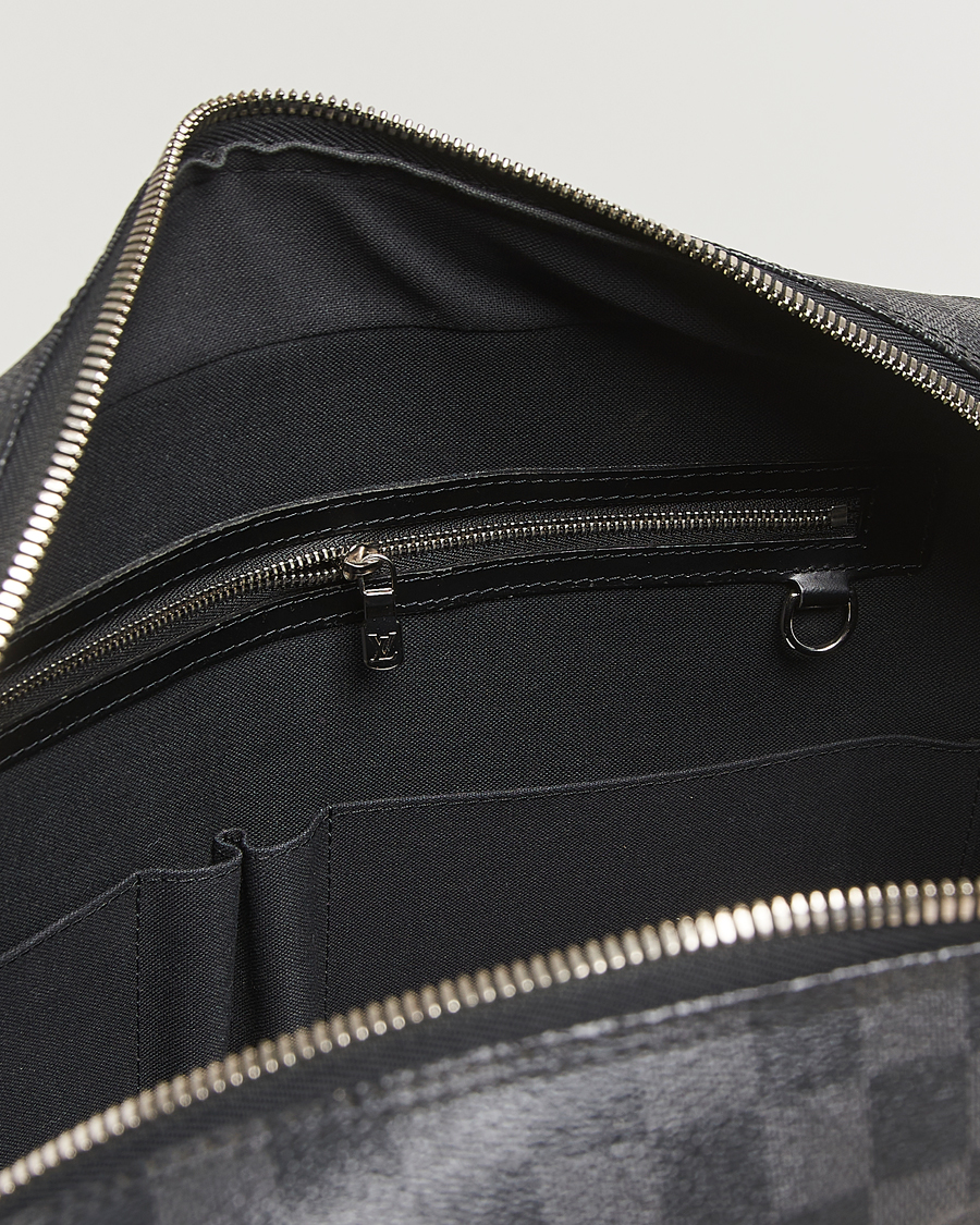 Heren | Pre-Owned & Vintage Bags | Louis Vuitton Pre-Owned | Porte Document Voyager Damier Graphite