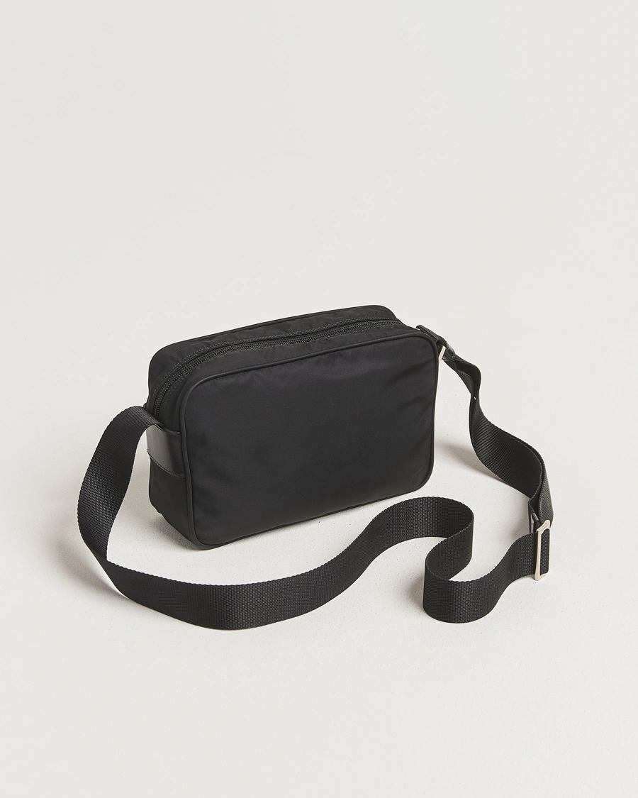 Homme | Pre-Owned & Vintage Bags | Prada Pre-Owned | Tessuto Nylon Leather Shoulder Bag Black